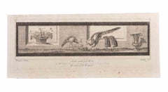 Décoration avec des animaux - Gravure de Niccolò Vanni  XVIIIe siècle
