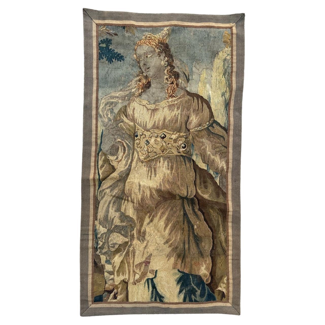 Nice 17th century Aubusson tapestry fragment panel