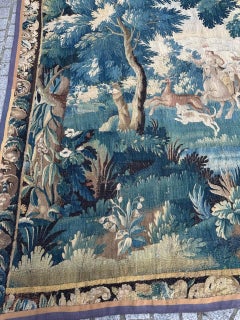 Nice 18th century Aubusson tapestry «hunting with hound »