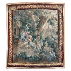 Nice 18th century Aubusson tapestry «rest in the forest»