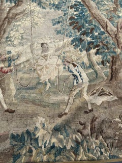 Nice 18th century Aubusson tapestry «THE SWING »