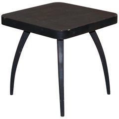 Nice 1930s Ebonised Black Spider Table by J.Halabala Vintage Distressed Patina