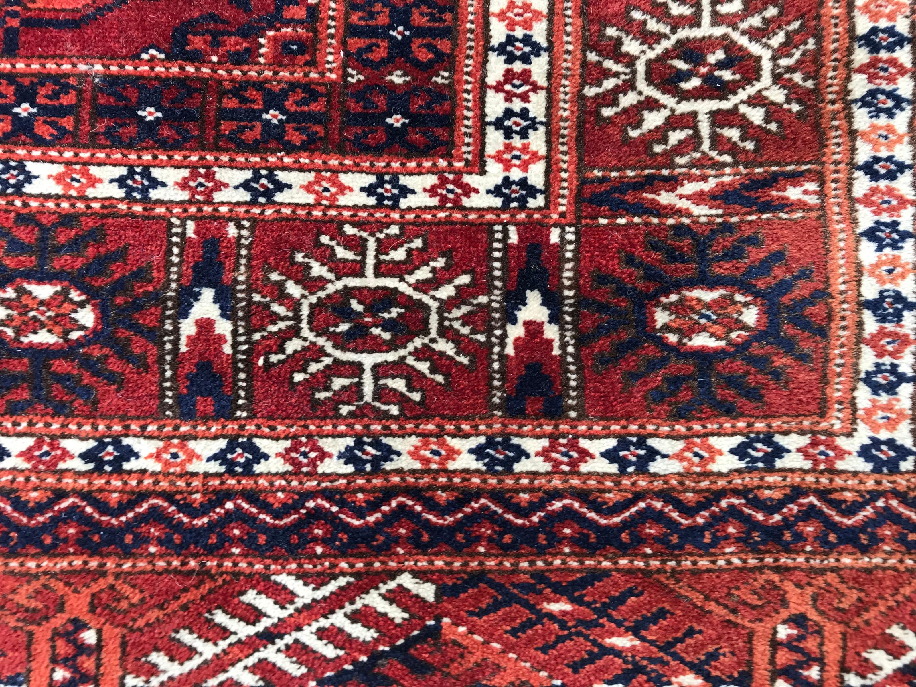 Nice 20th Century Turkmen Boukhara Rug For Sale 5