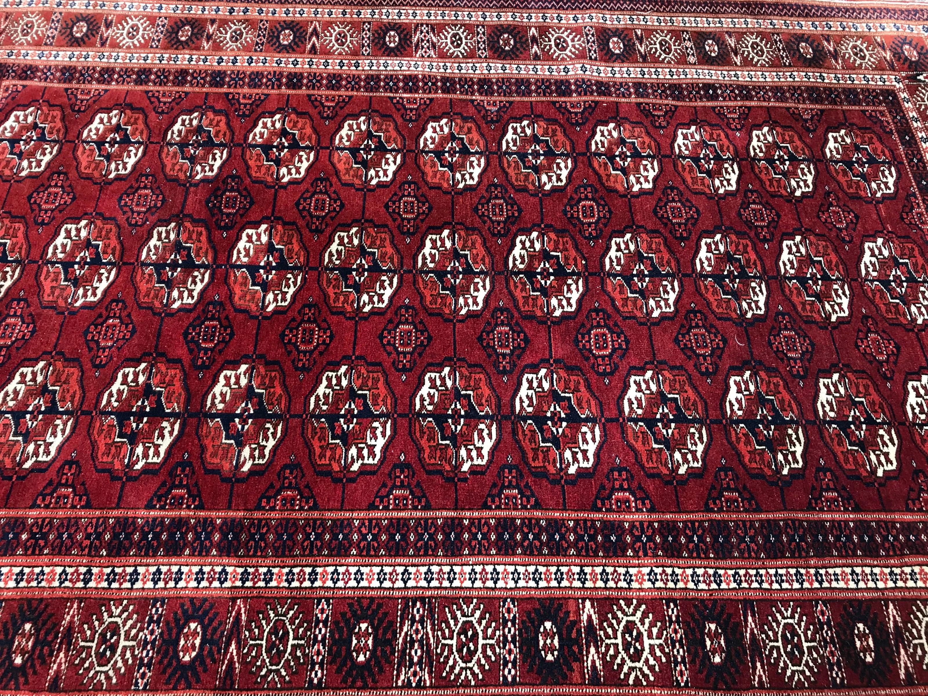 Nice 20th Century Turkmen Boukhara Rug For Sale 1