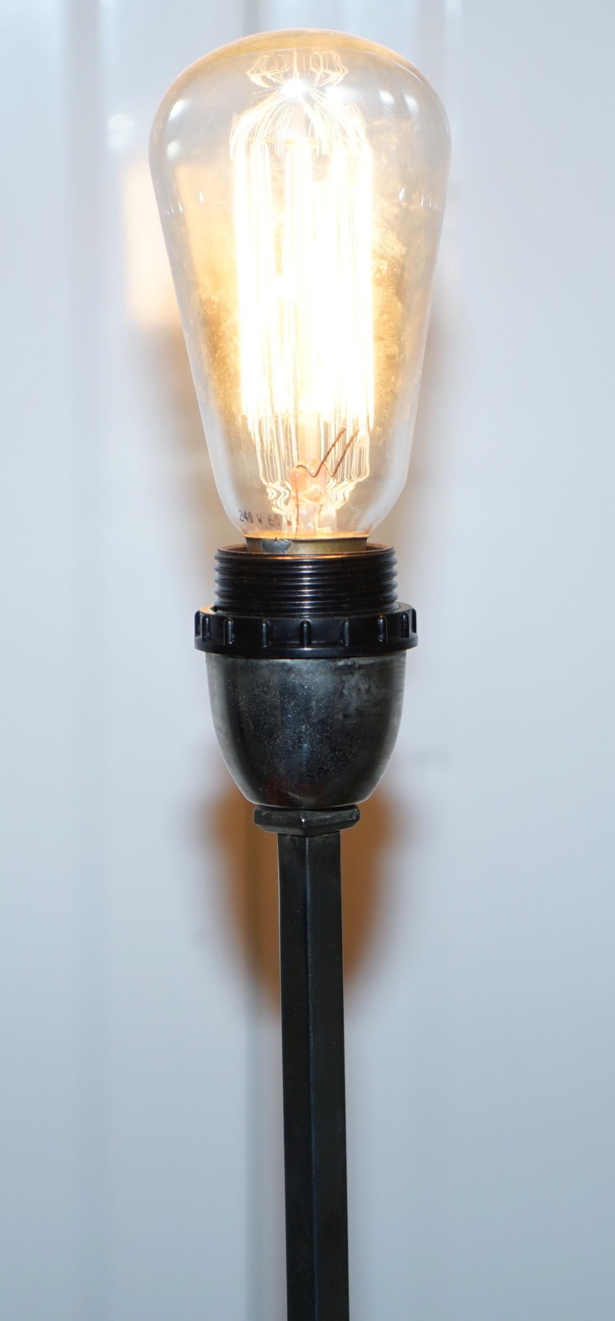 English Nice Contemporary Chromed Metal Table Lamp Long Elegant Styling