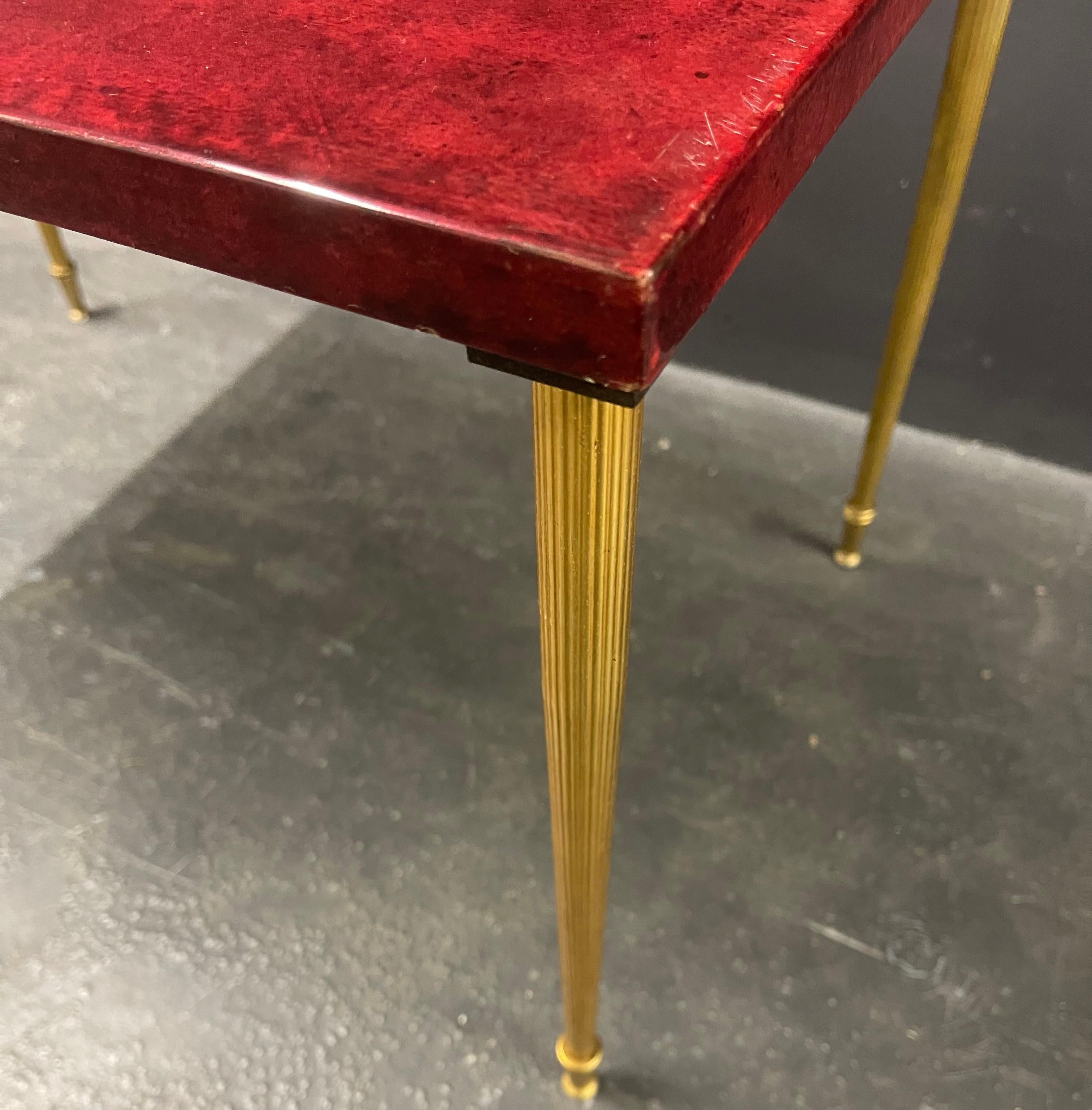 nice aldo tura side table - great color In Good Condition For Sale In Munich, DE
