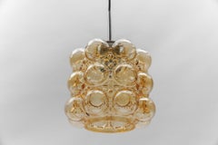 Nice Amber Bubble Glass Ceiling Lamp by Helena Tynell for Limburg, Germany 1960s