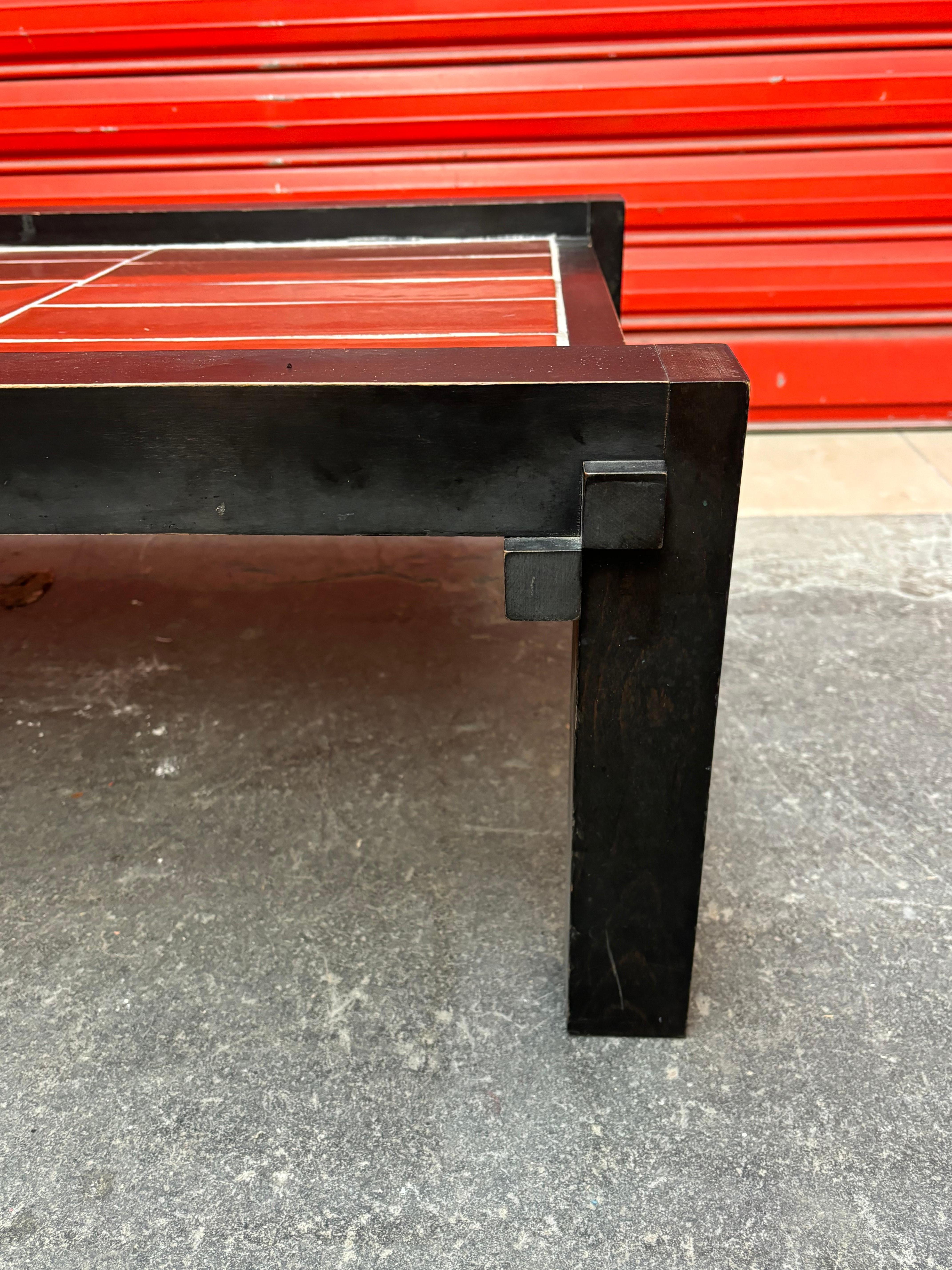 Nice and large coffee table by Roger Capron For Sale 4