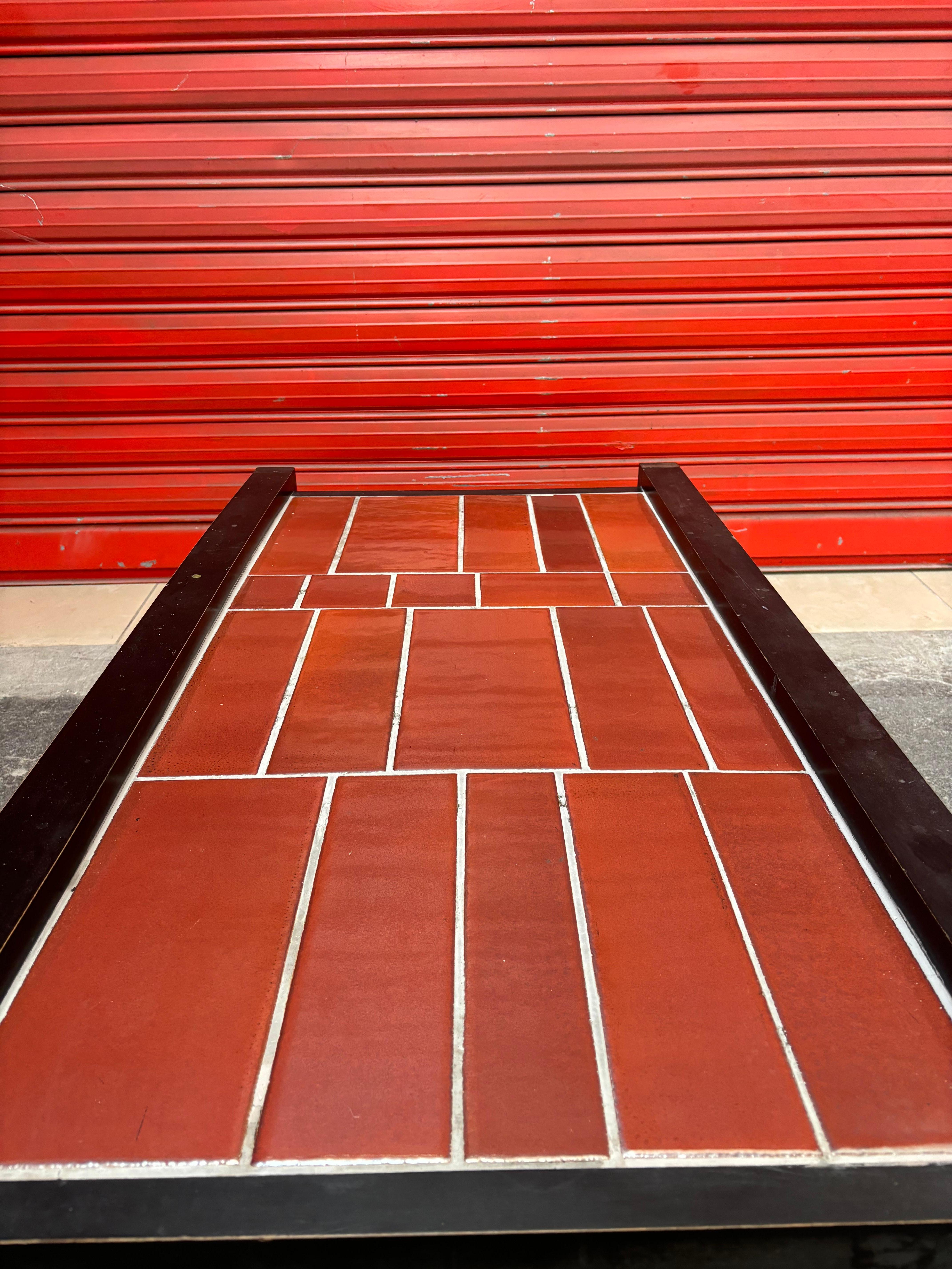 Nice and large coffee table by Roger Capron For Sale 10