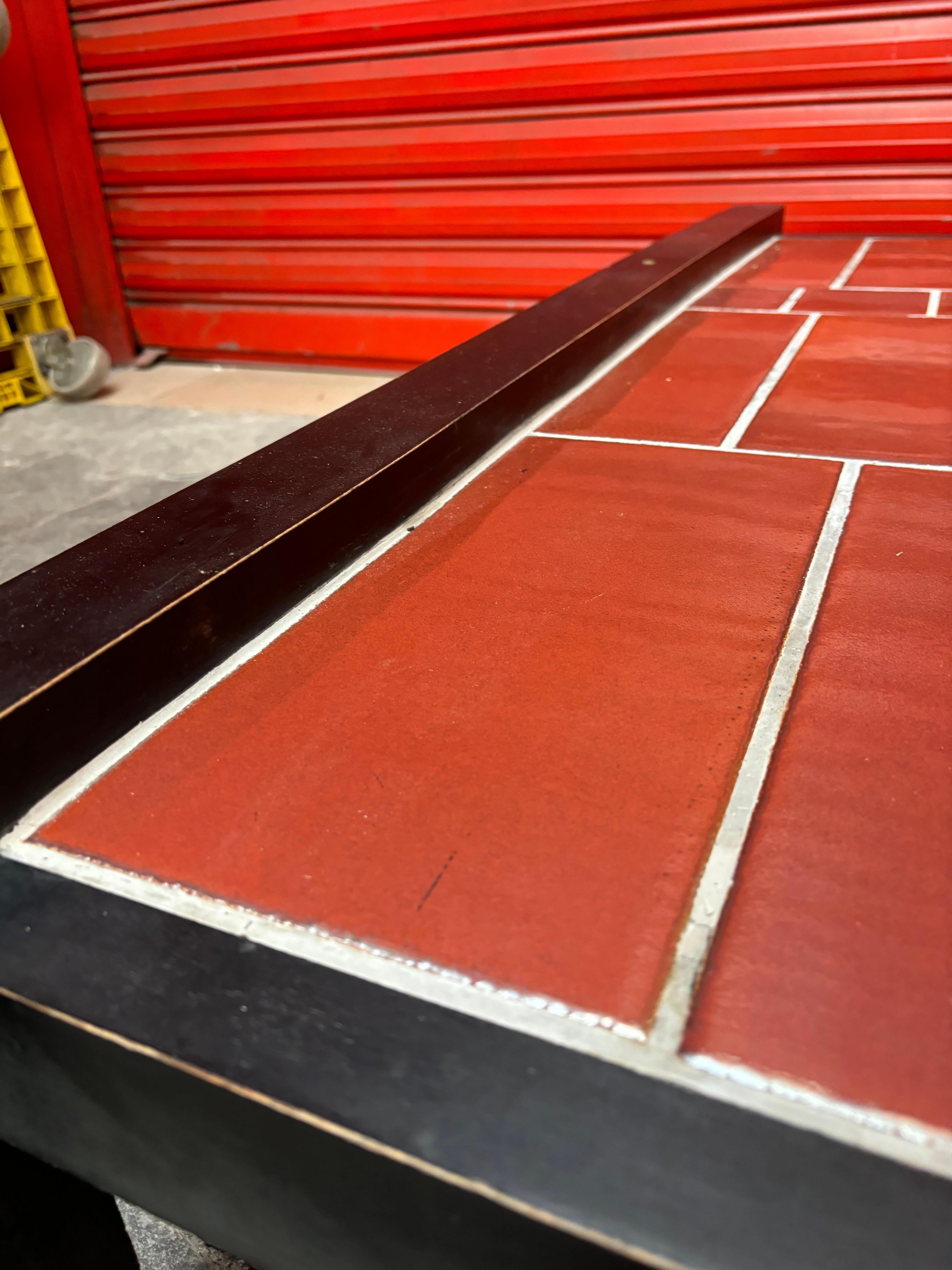 Nice and large coffee table by Roger Capron For Sale 11