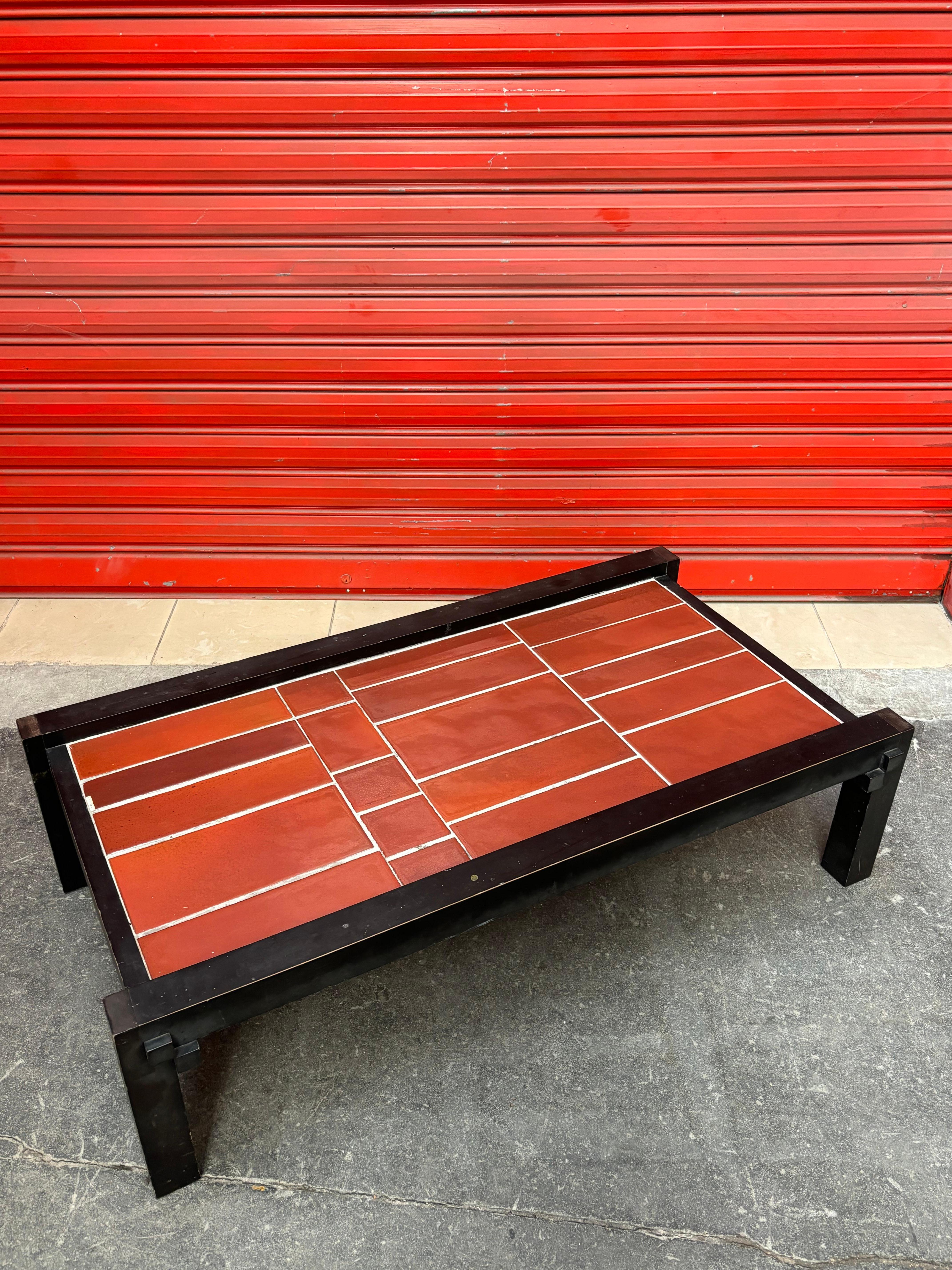 Nice and large coffee table by Roger Capron In Good Condition For Sale In SAINT-OUEN-SUR-SEINE, FR