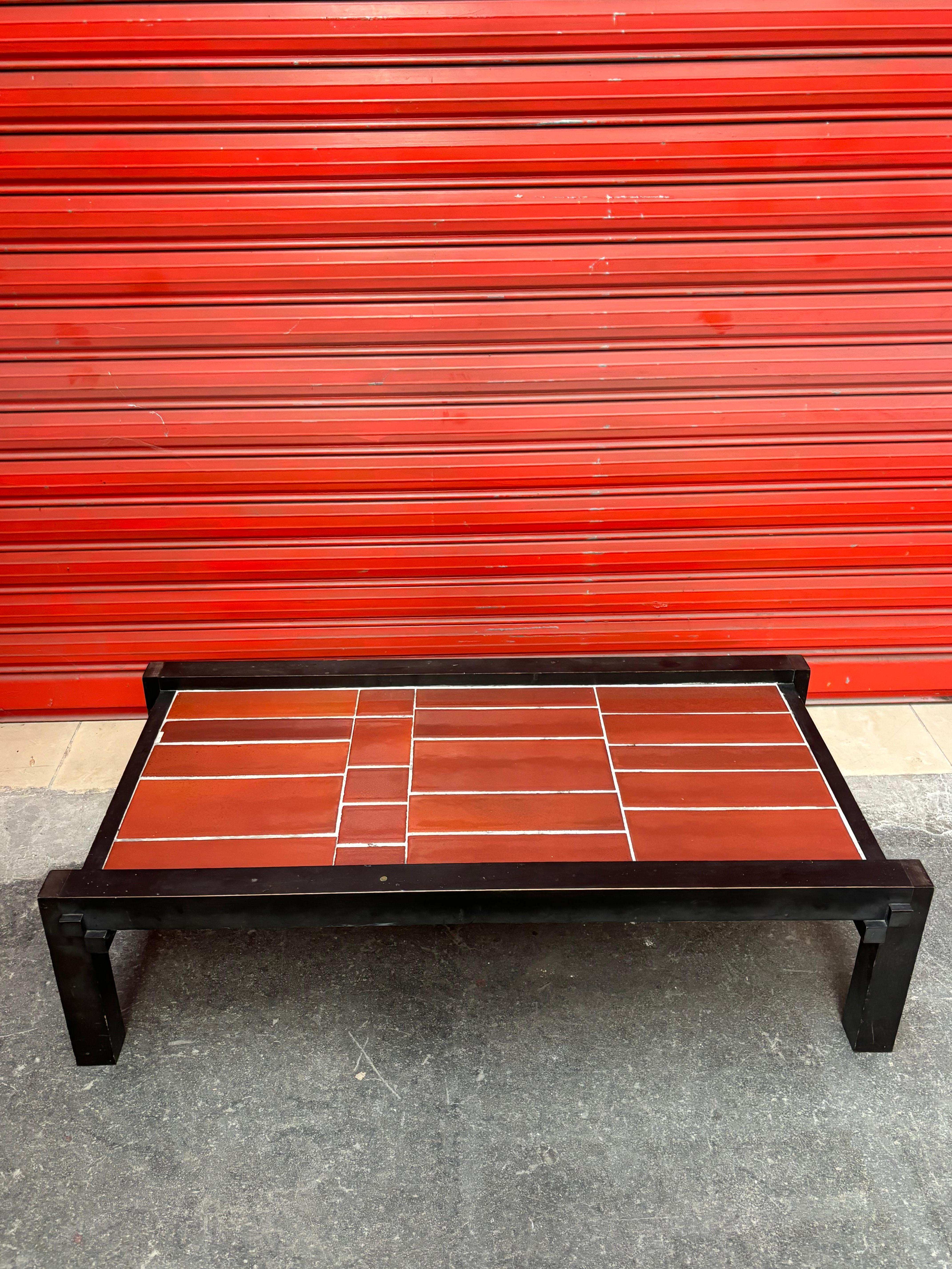 Ceramic Nice and large coffee table by Roger Capron For Sale