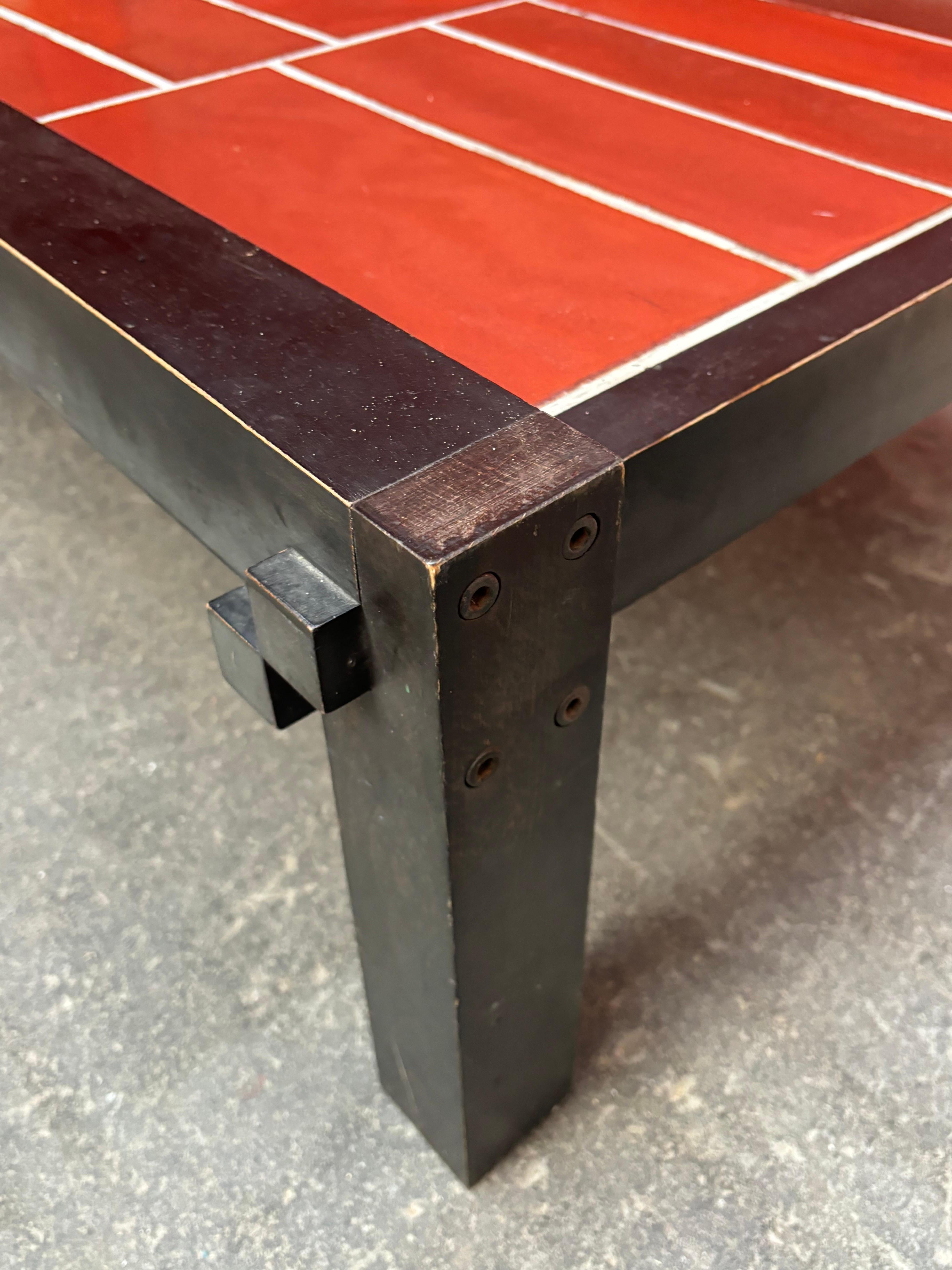 Nice and large coffee table by Roger Capron For Sale 2