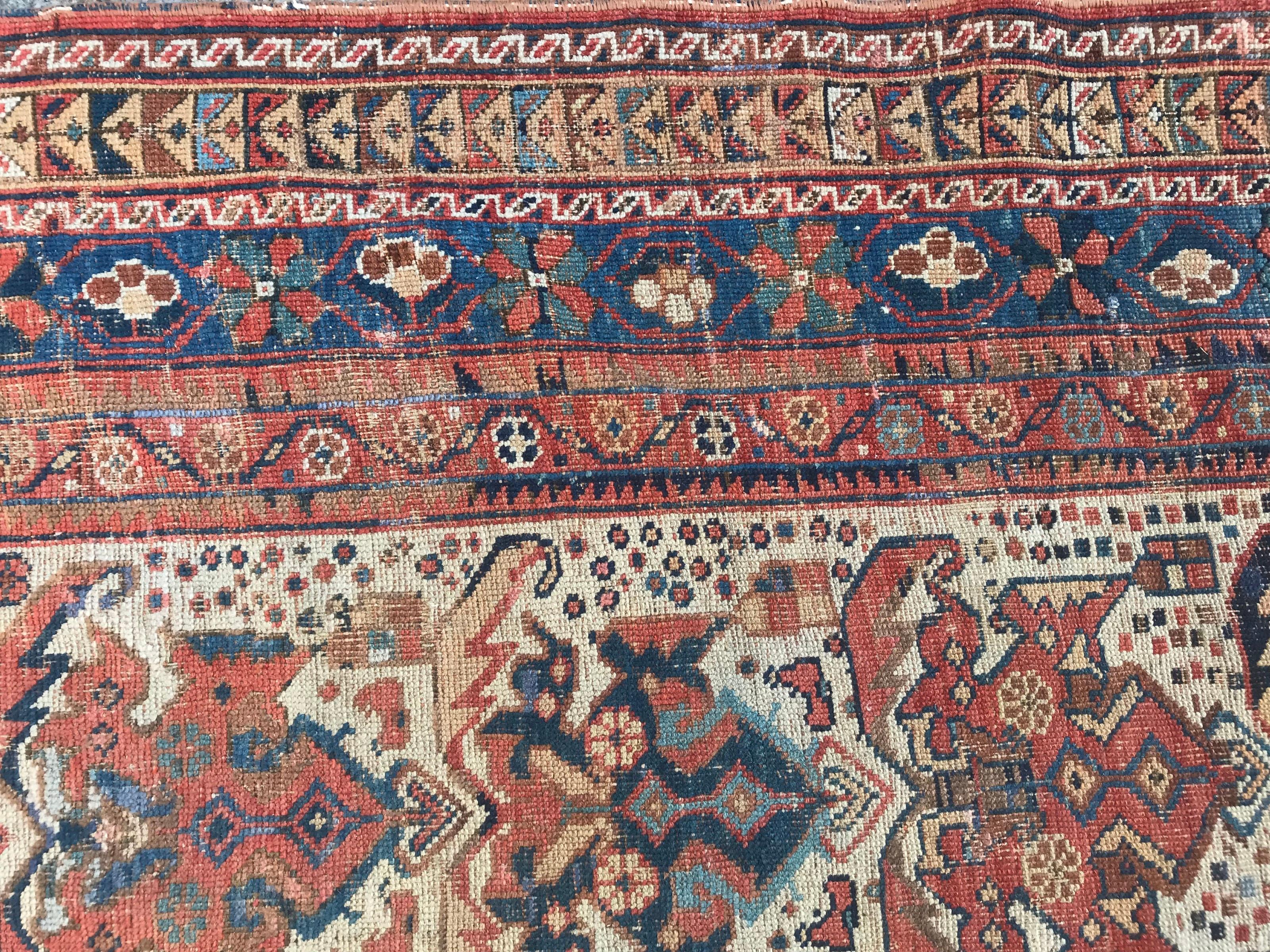 Nice Antique Afshar Rug For Sale 7