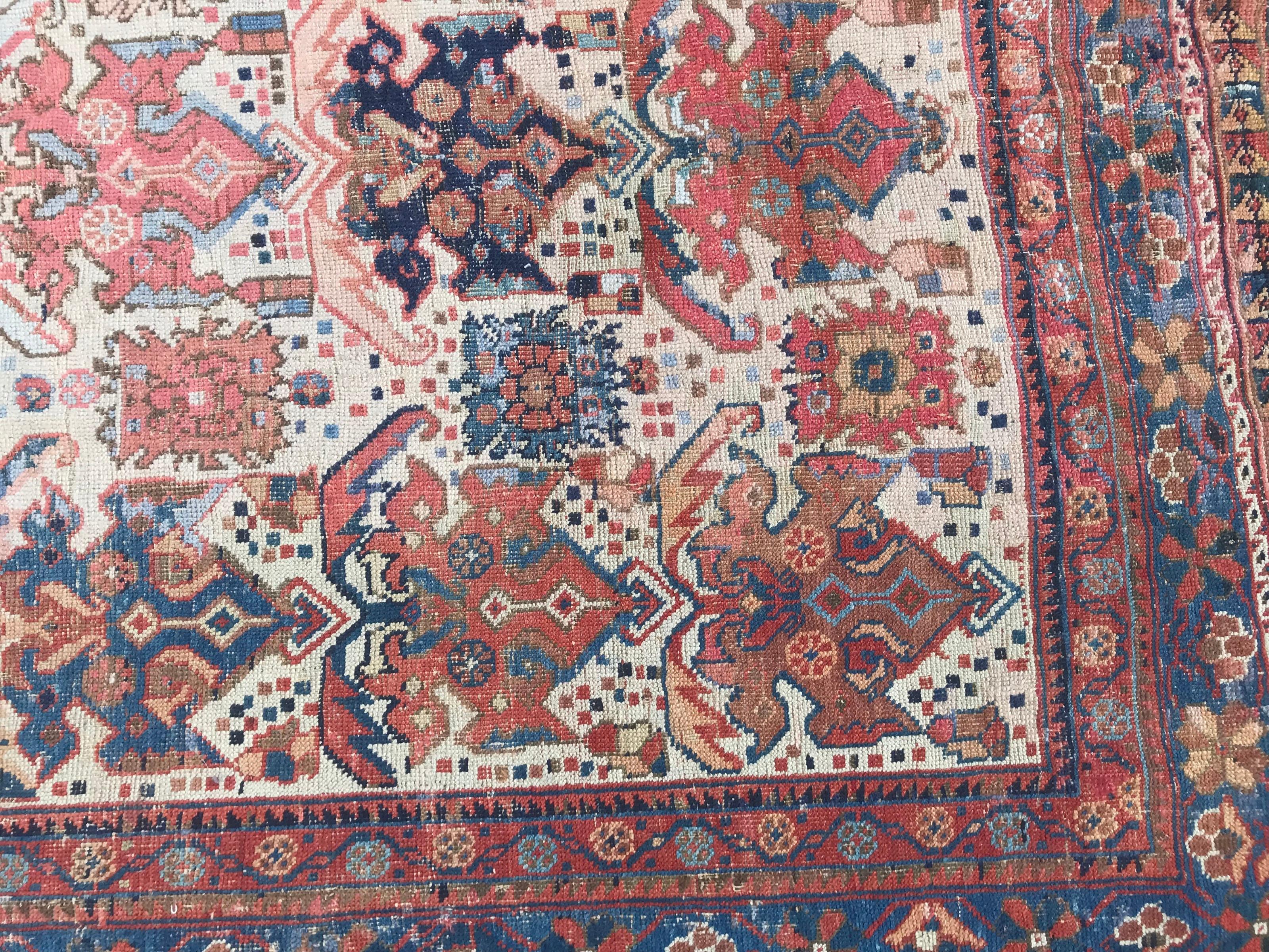 Central Asian Nice Antique Afshar Rug For Sale