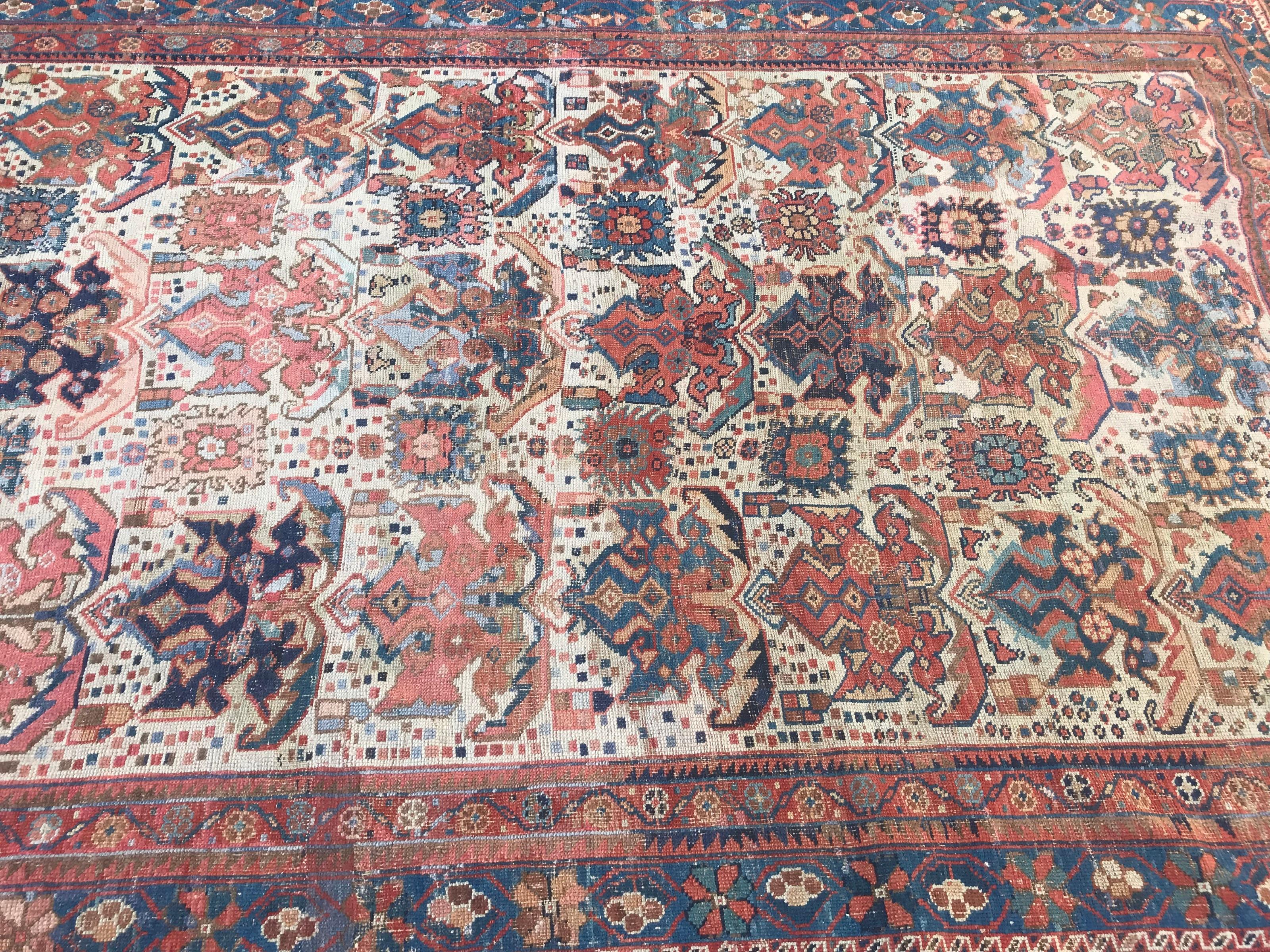 19th Century Nice Antique Afshar Rug For Sale