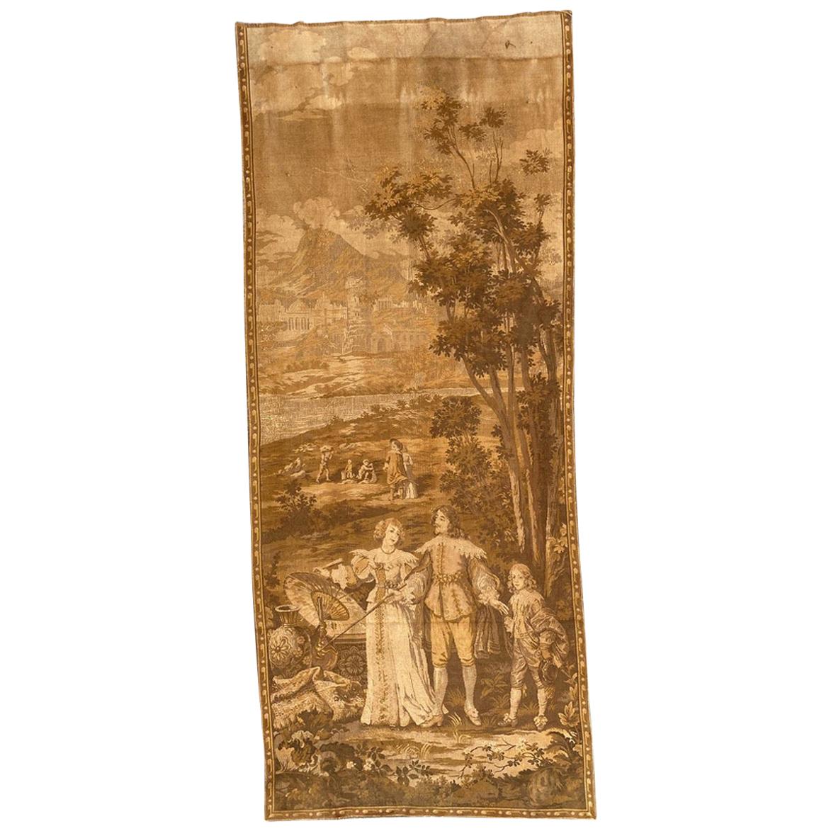 Nice Antique Aubusson Style French Jaquar Tapestry
