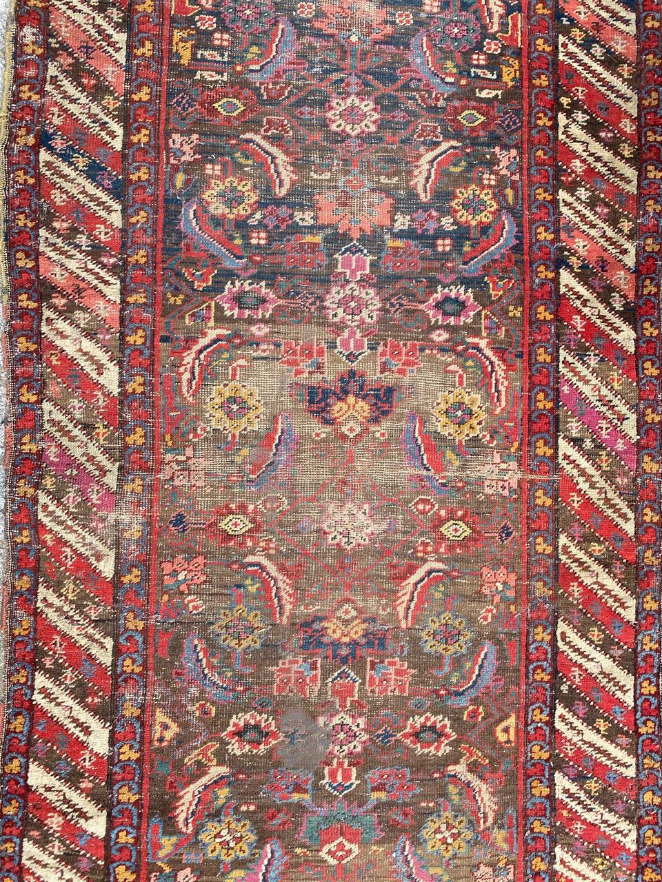 Hand-Knotted Nice Antique Caucasian Karabagh Runner For Sale