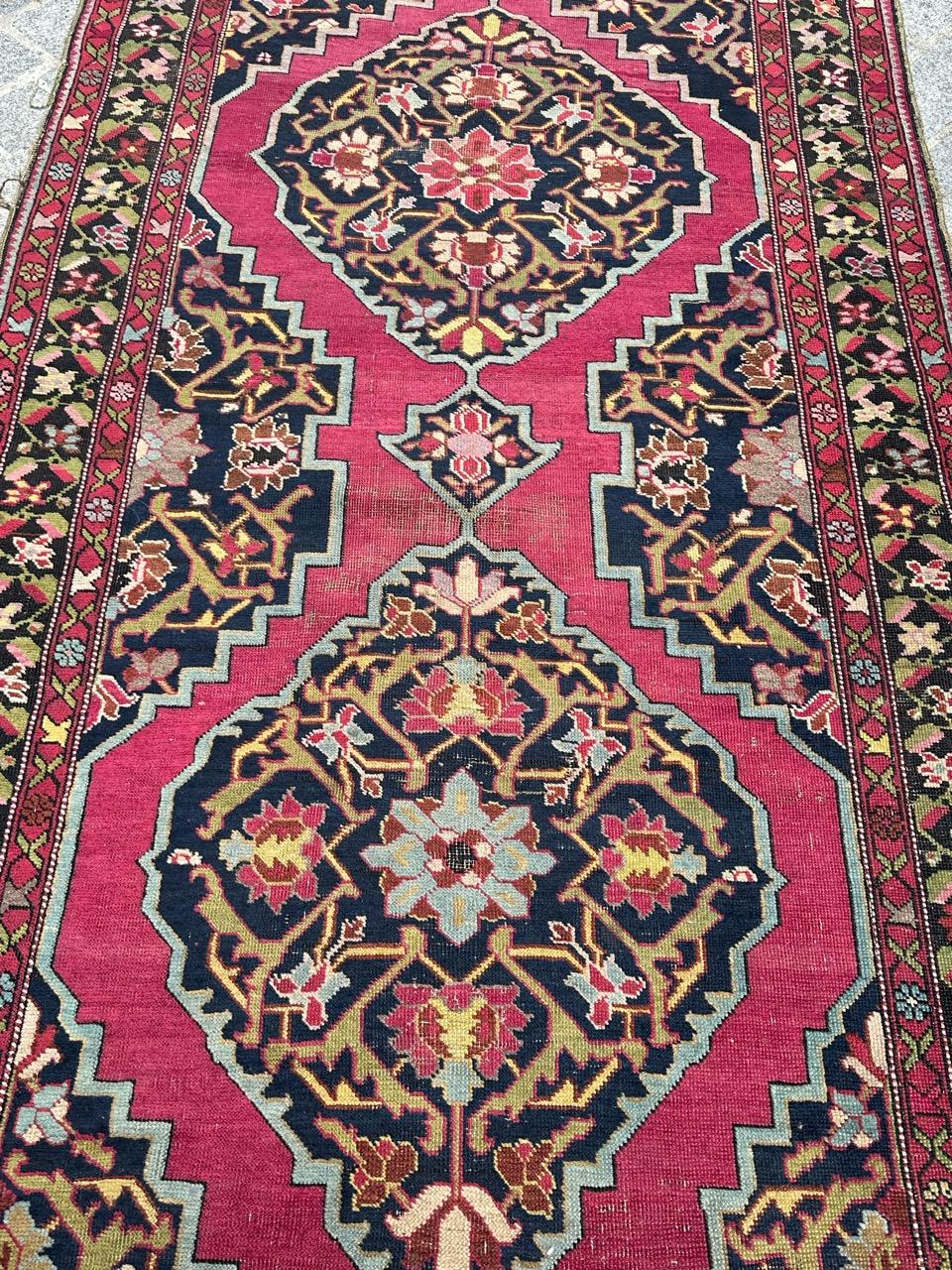 Kazakh Beau tapis de course caucasien ancien Karabagh en vente