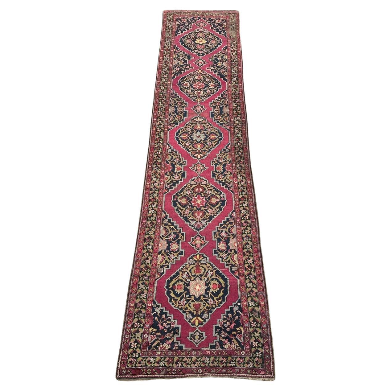 Nice antique Caucasian Karabagh runner rug