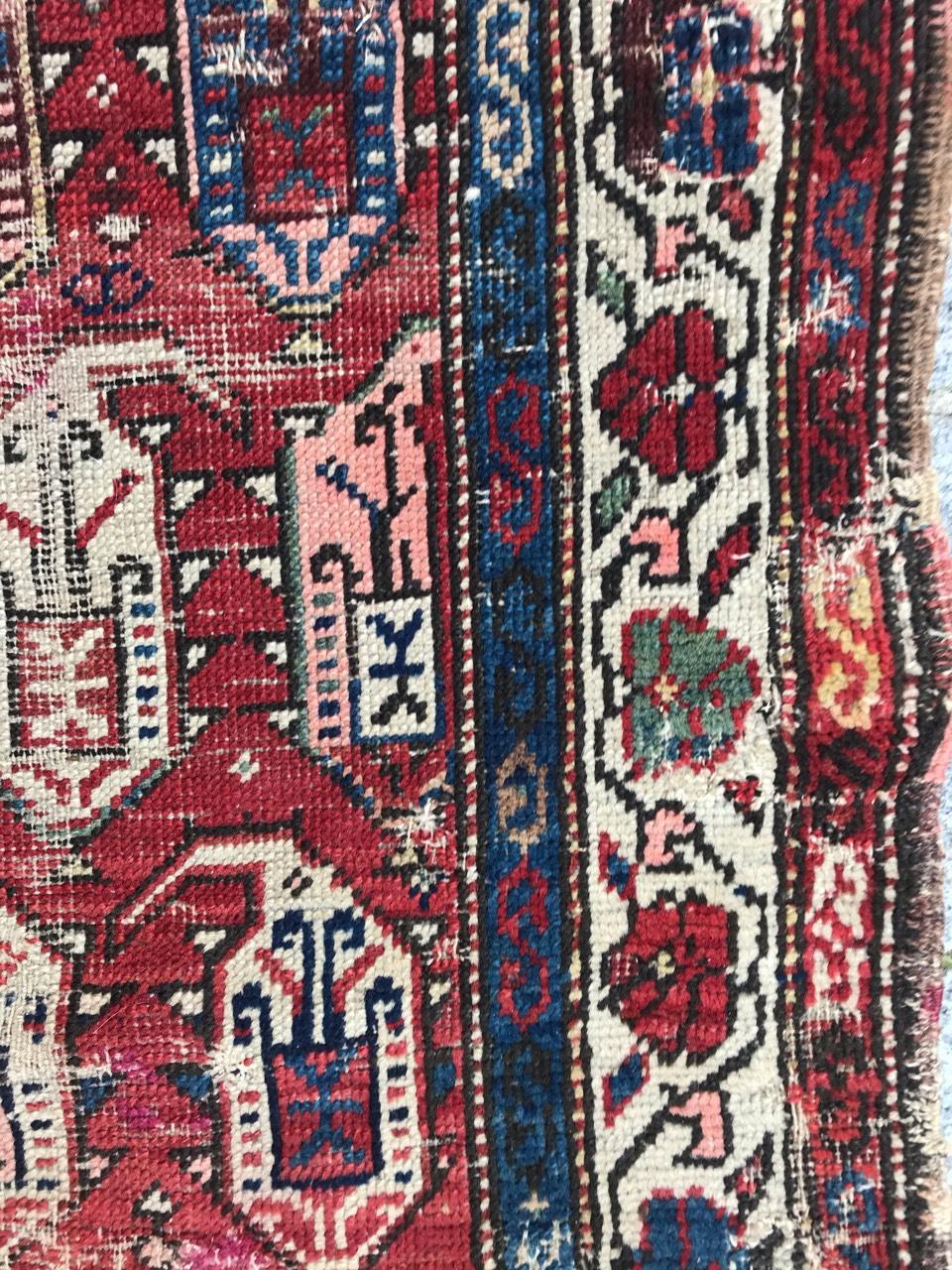 Nice Antique Caucasian Kazak Rug For Sale 3