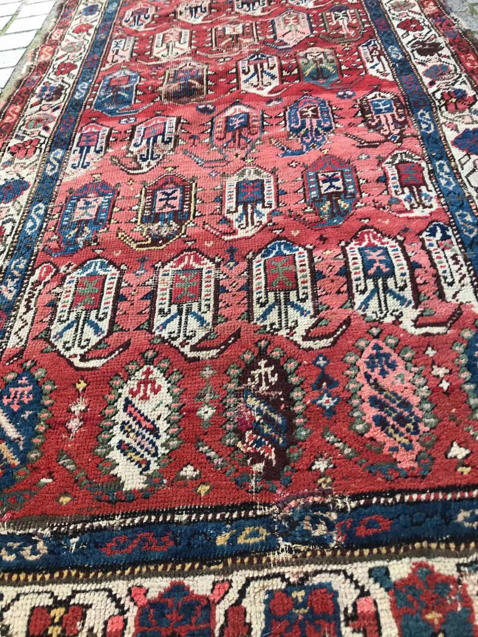 Nice Antique Caucasian Kazak Rug For Sale 8