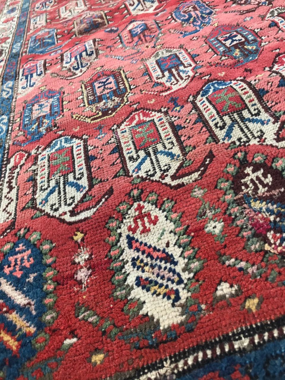 Nice Antique Caucasian Kazak Rug For Sale 9