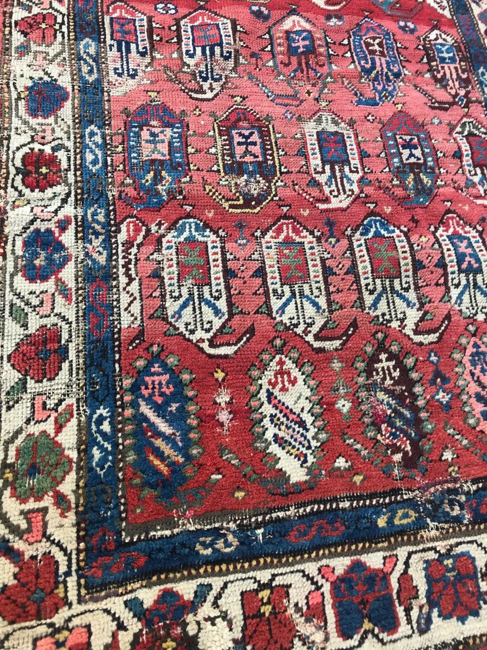 Nice Antique Caucasian Kazak Rug For Sale 10