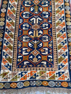 Bobyrug’s Nice Antique Caucasian Kazak Rug