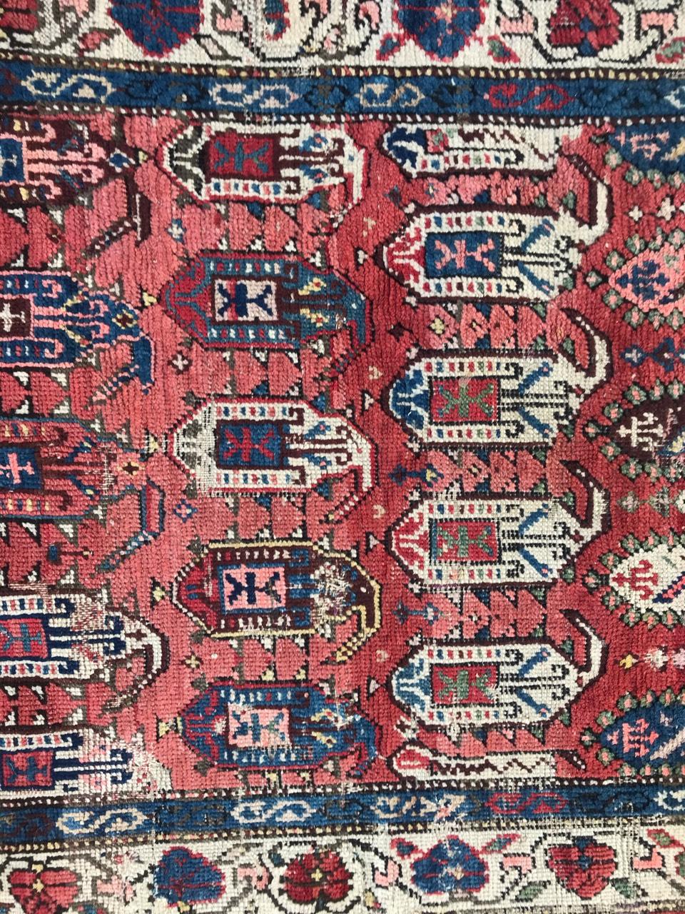 Hand-Knotted Nice Antique Caucasian Kazak Rug For Sale