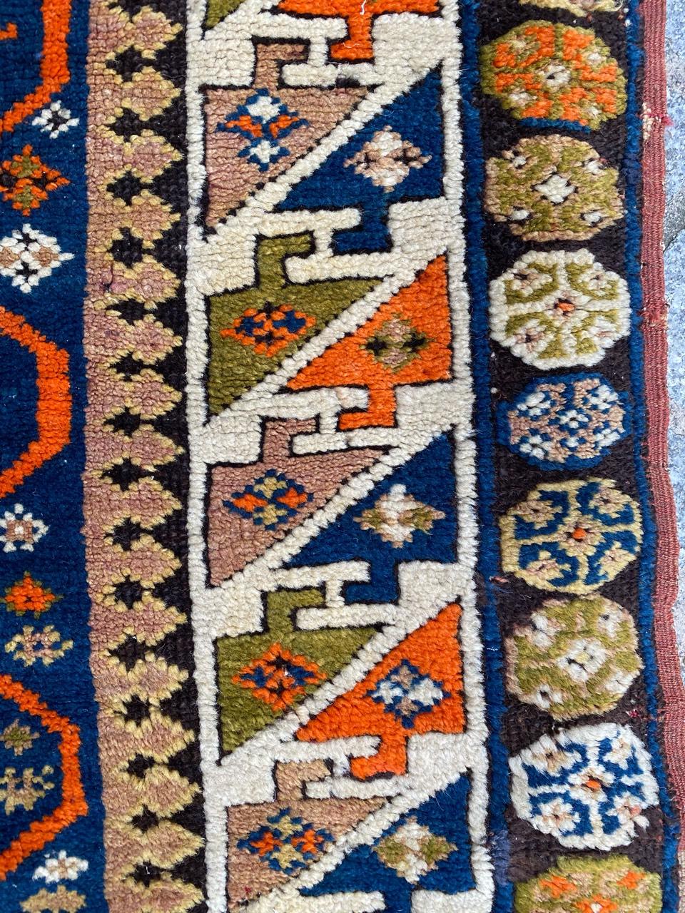 19th Century Bobyrug’s Nice Antique Caucasian Kazak Rug For Sale