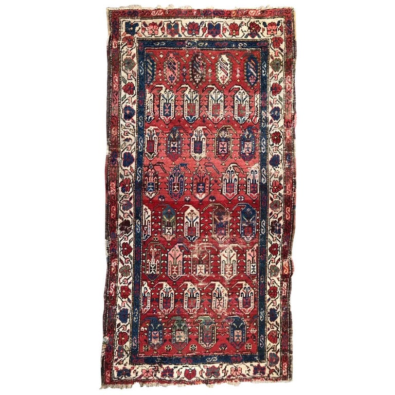 Tapis vintage Caucasien Eagle Kazak fait main, 1C662