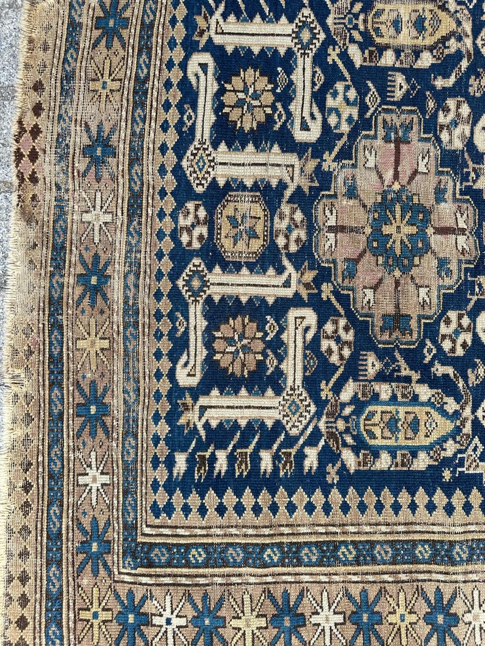 Bellissimo tappeto antico caucasico shirvan in vendita 3