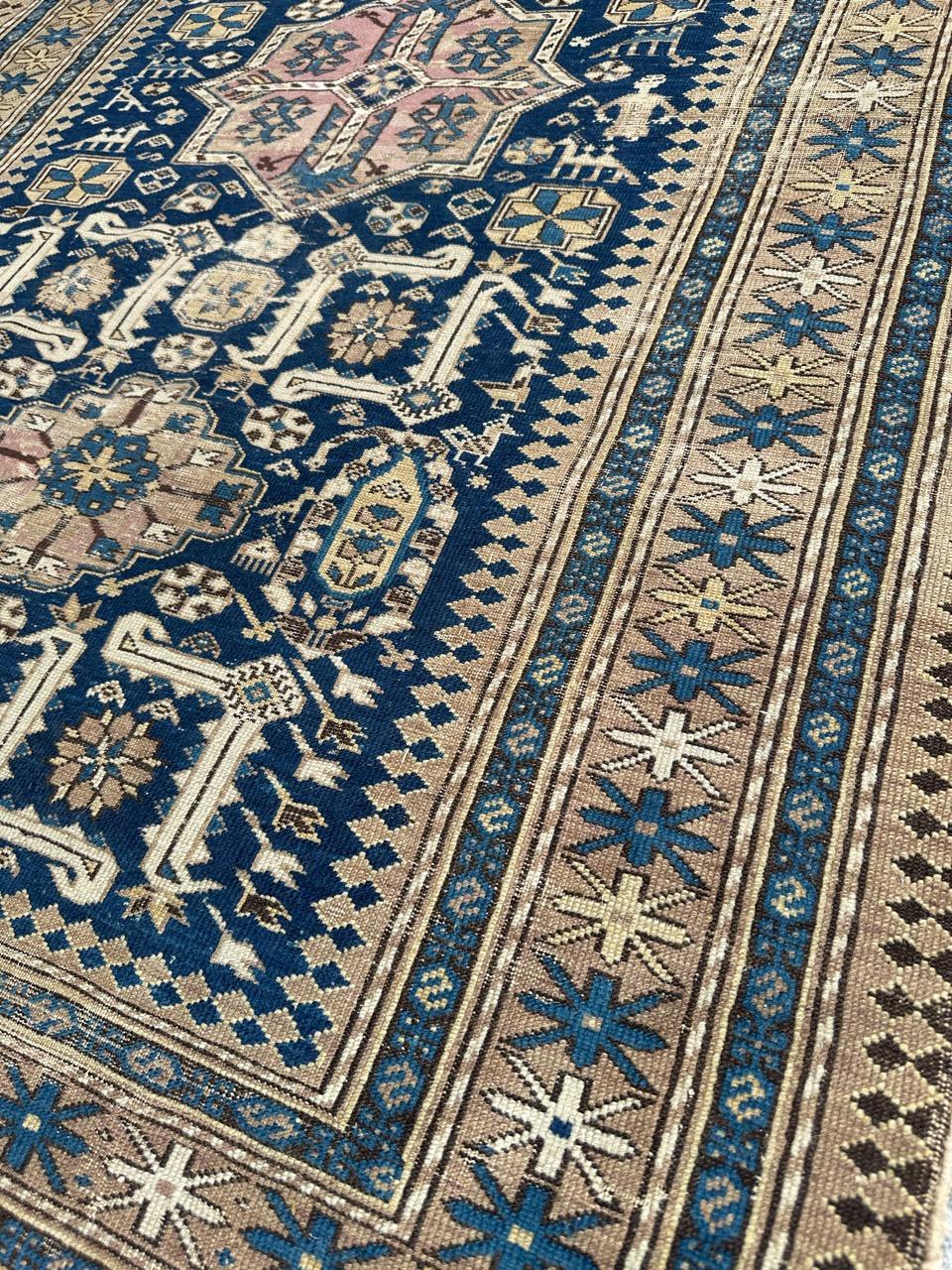 Bellissimo tappeto antico caucasico shirvan in vendita 4