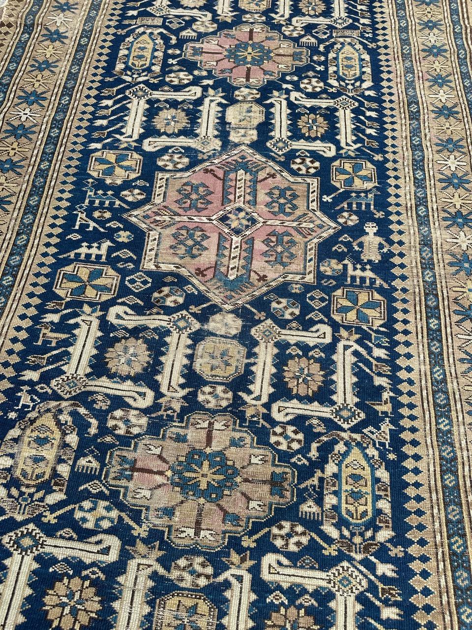 Bellissimo tappeto antico caucasico shirvan in vendita 10