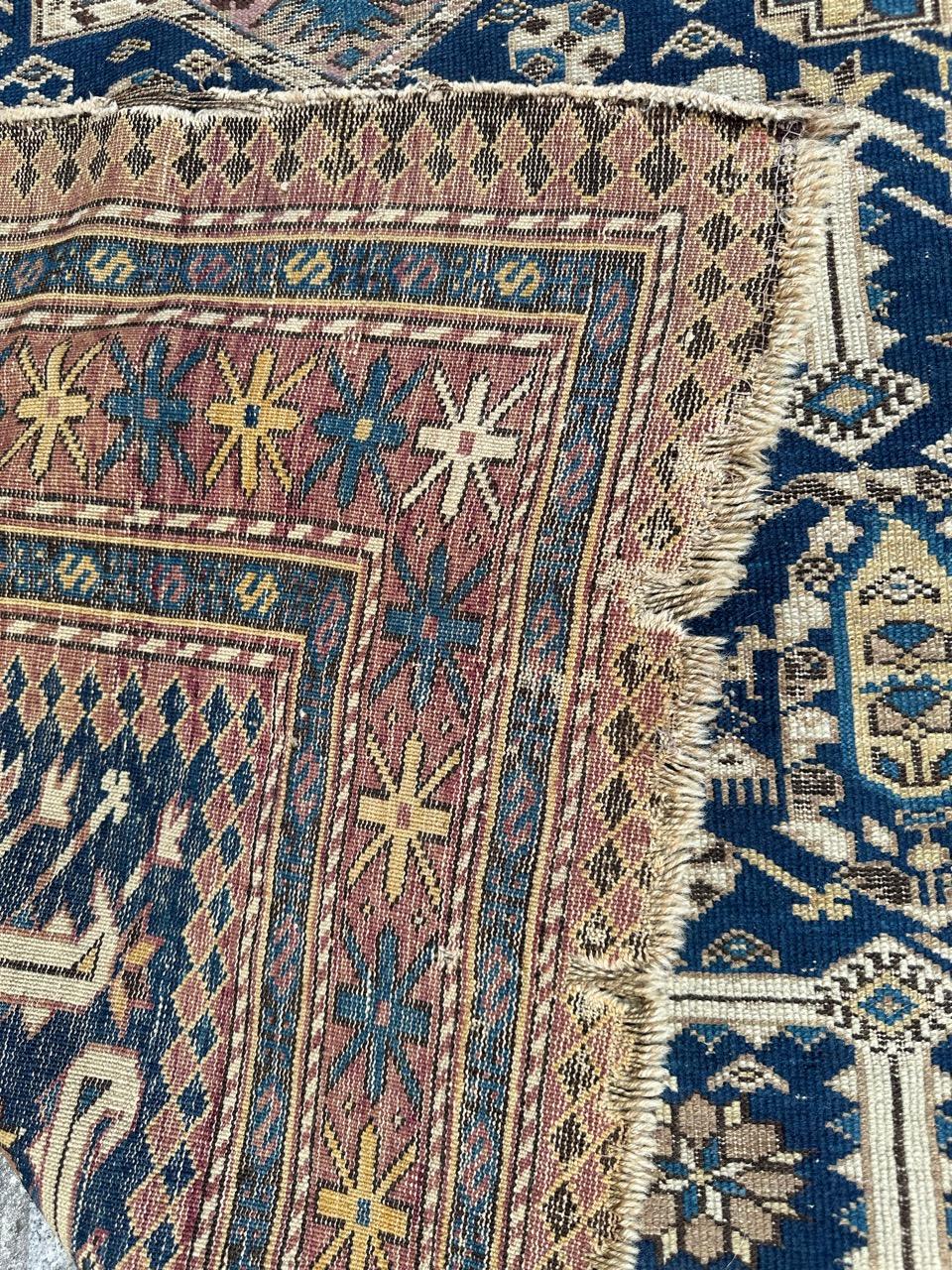 Bellissimo tappeto antico caucasico shirvan in vendita 12