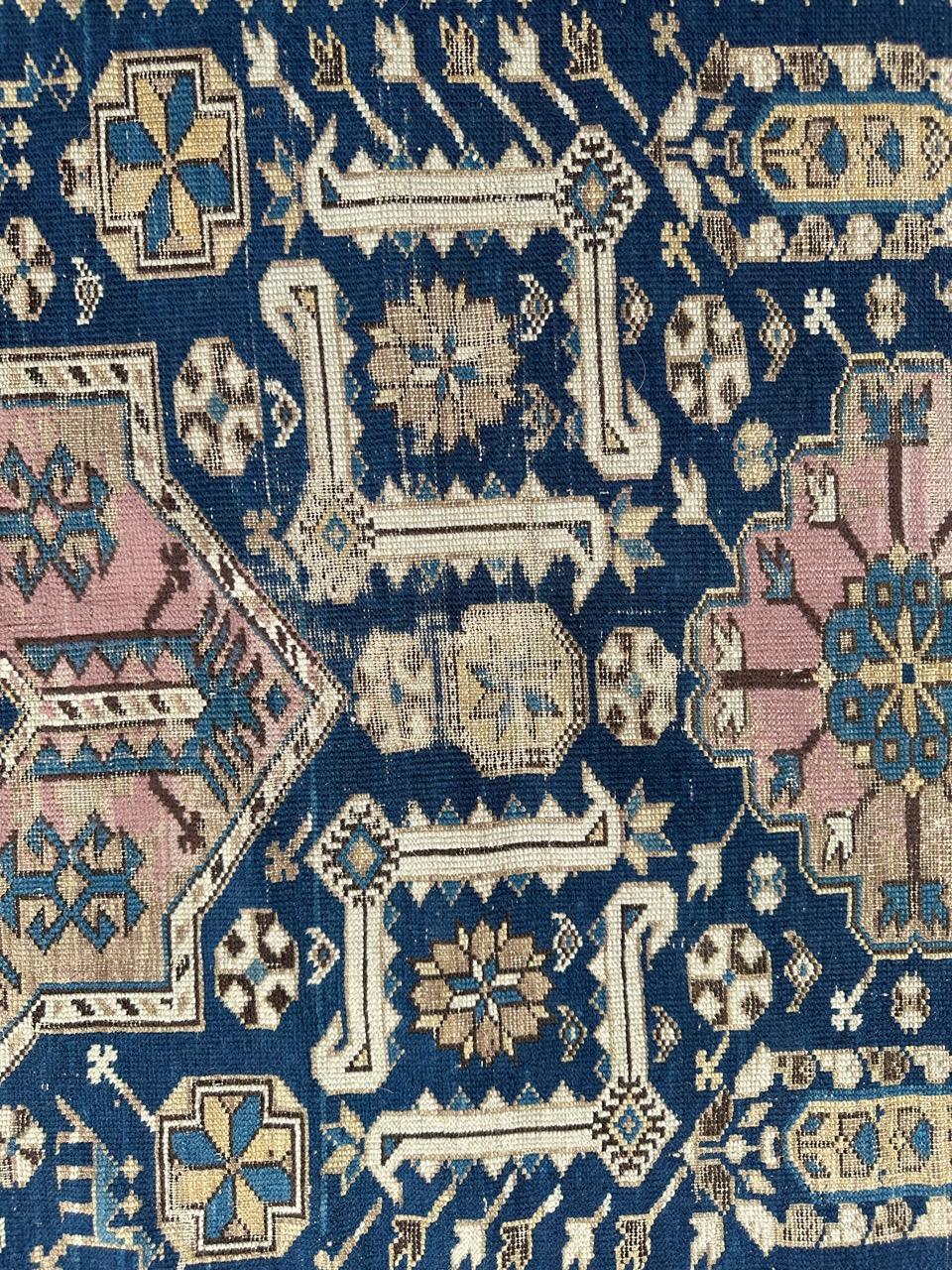 XIX secolo Bellissimo tappeto antico caucasico shirvan in vendita