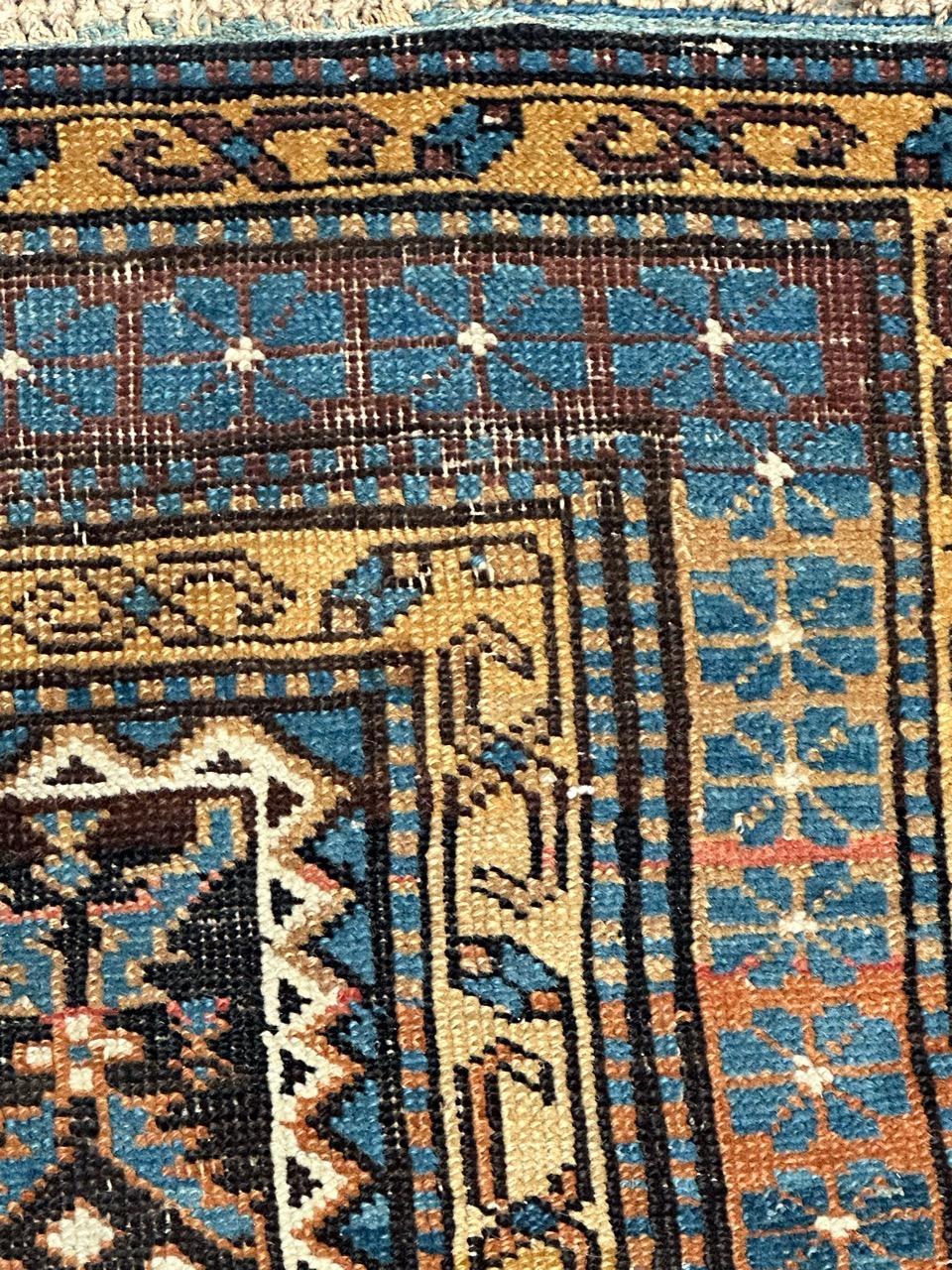 Beau tapis Shirwan caucasien ancien en vente 7