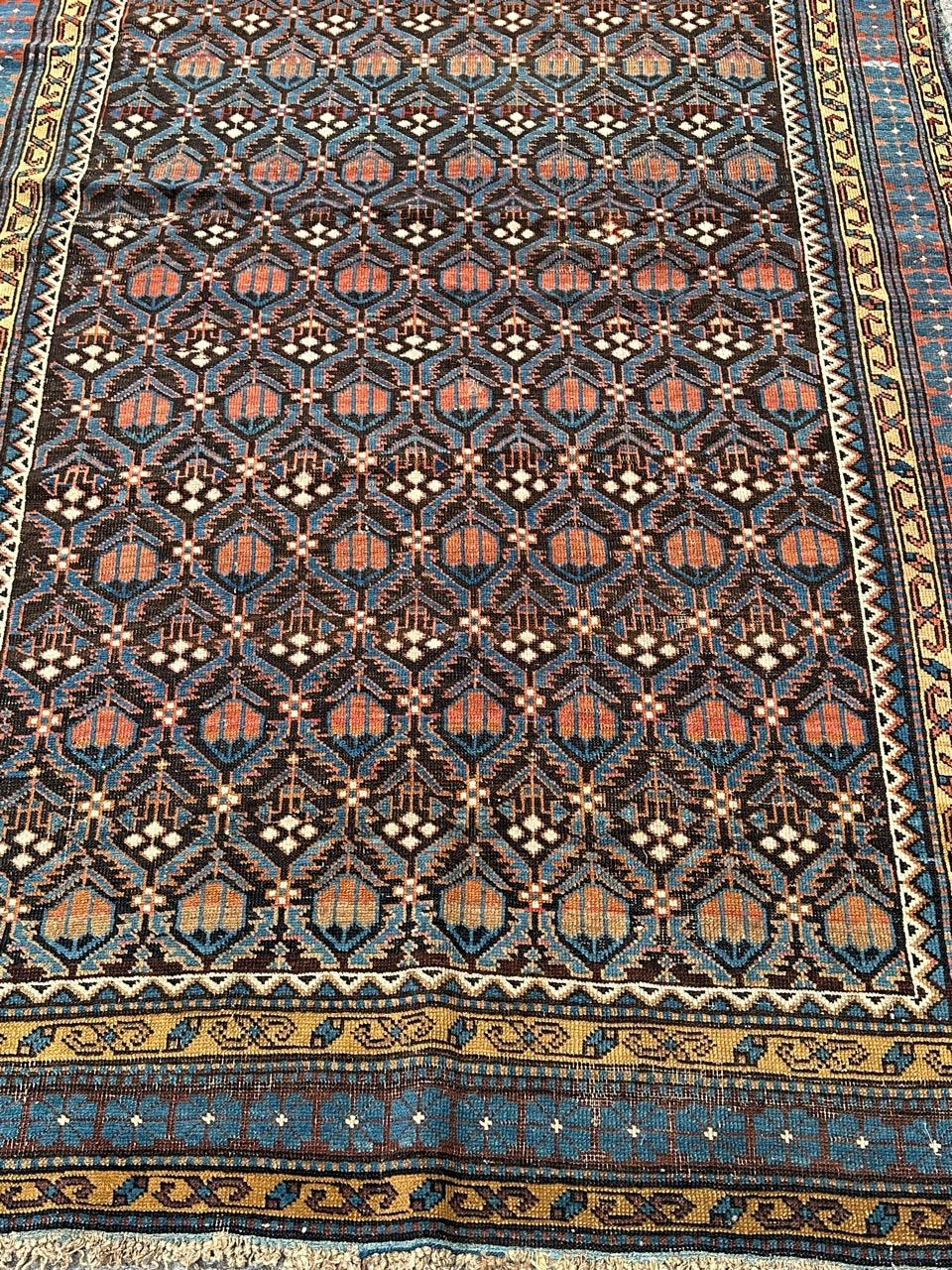 Beau tapis Shirwan caucasien ancien en vente 8