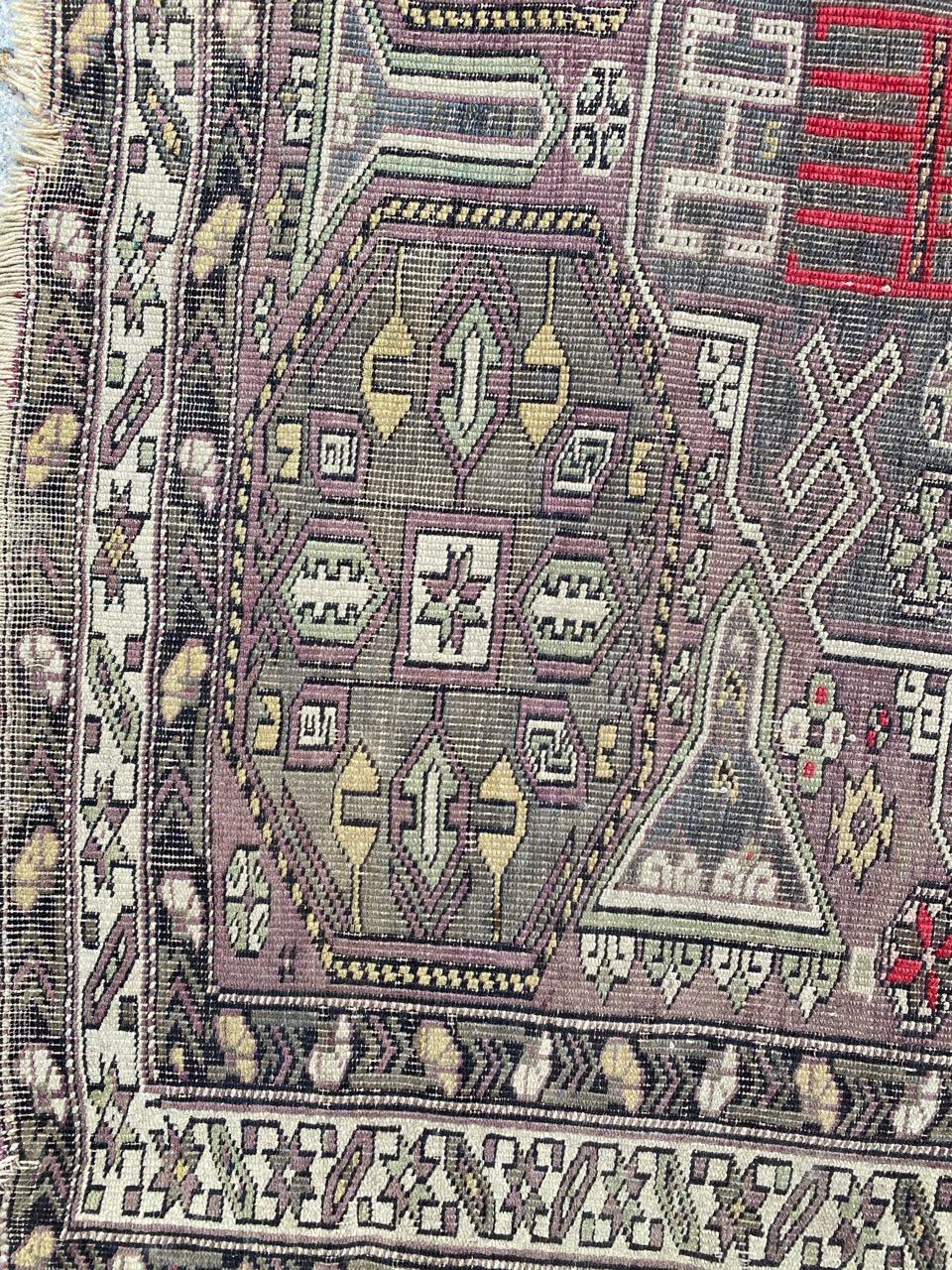 Hand-Knotted Bobyrug’s Nice Antique Caucasian Shirwan Rug For Sale