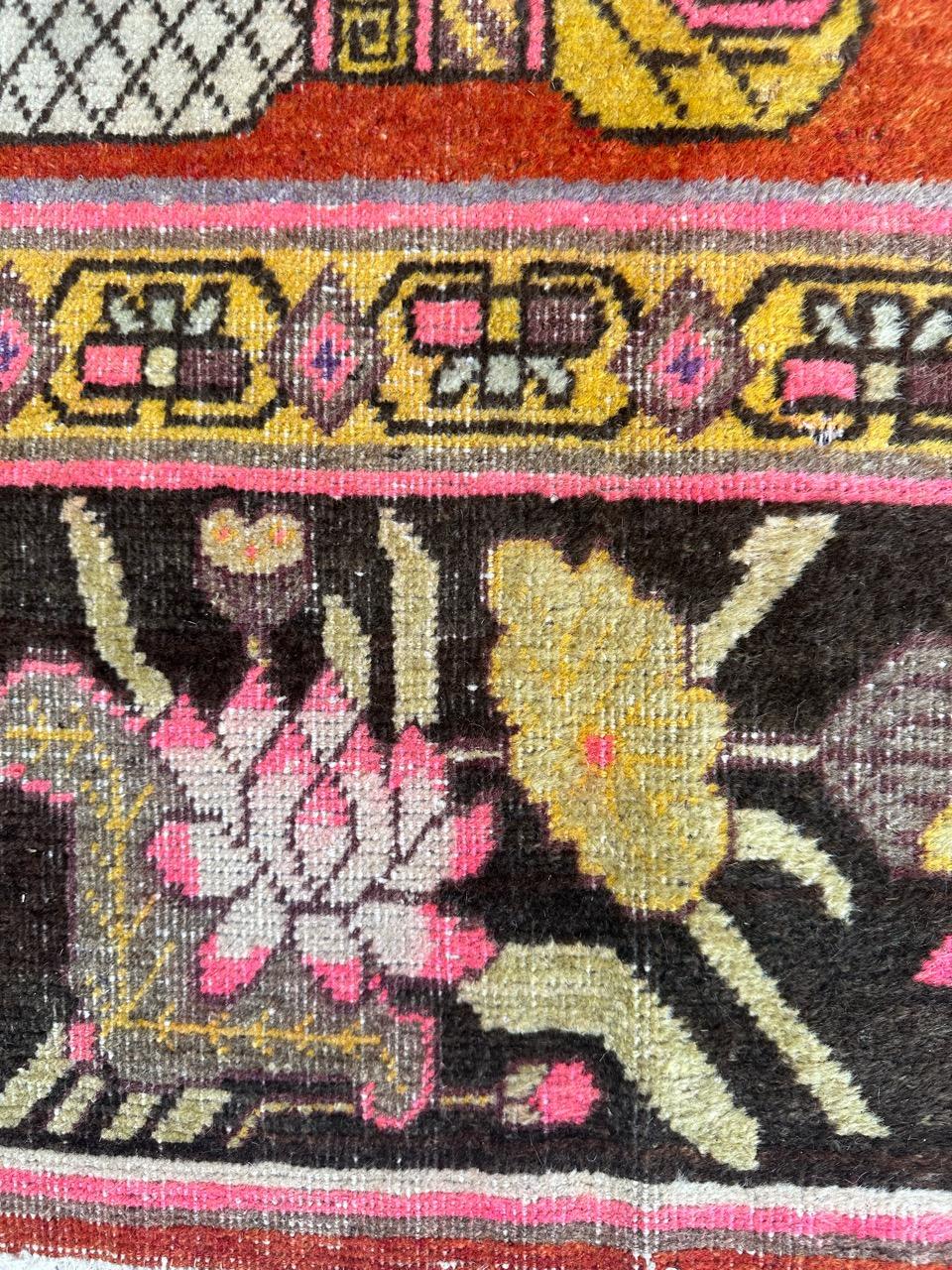 Bobyrug’s Nice antique Chinese Khotan rug  For Sale 10
