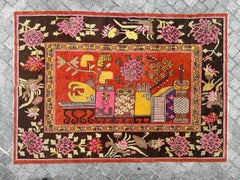 Bobyrug’s Nice antique Chinese Khotan rug