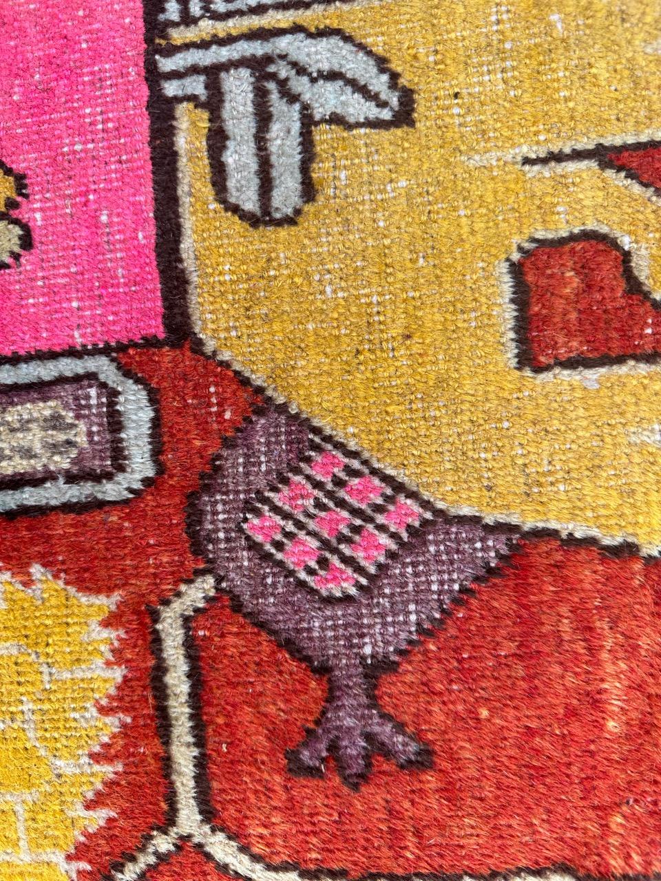 Bobyrug's Schöner antiker chinesischer Khotan-Teppich  im Angebot 12