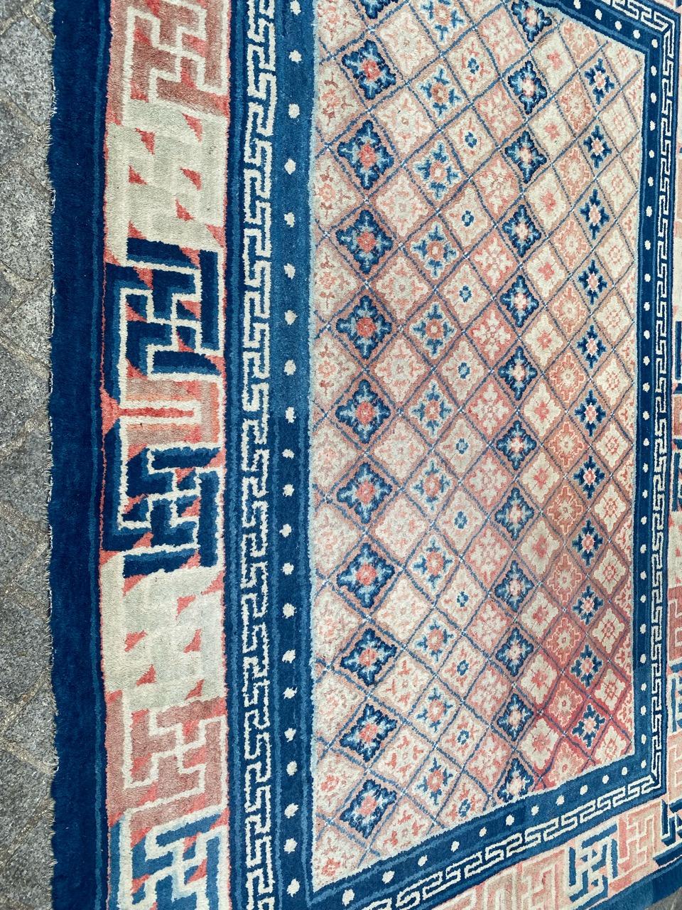 Bobyrug’s Nice Antique Chinese Ningxia Rug For Sale 4