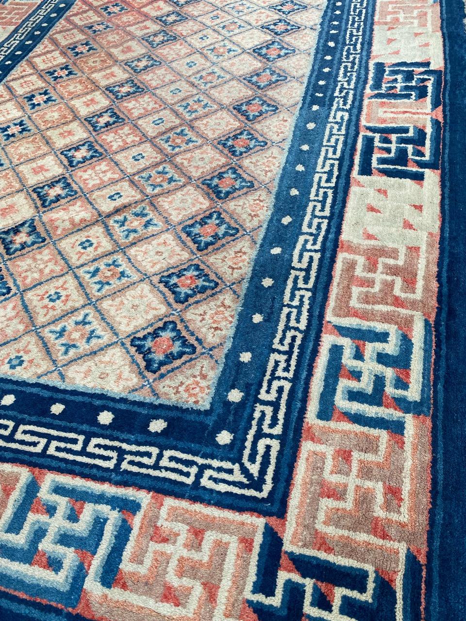 Bobyrug’s Nice Antique Chinese Ningxia Rug For Sale 7