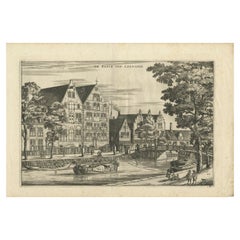 Belle vue de la ville antique du Lombard sur l'Audenburgwal à Amsterdam