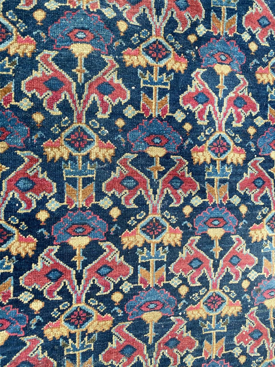 20th Century Bobyrug’s Nice Antique Decorative Sarouk Rug For Sale