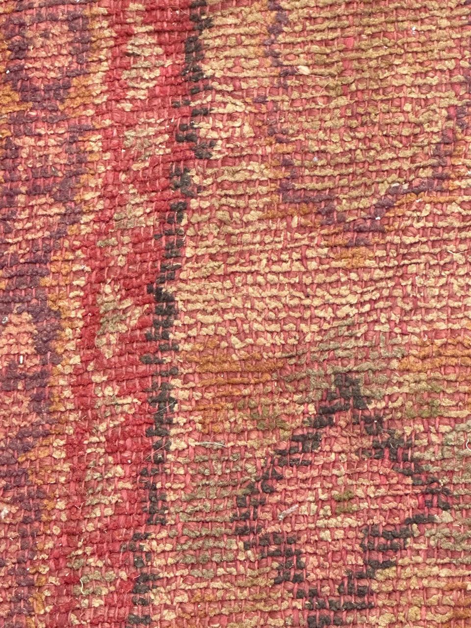 20th Century Nice antique distressed European rug oushak design For Sale