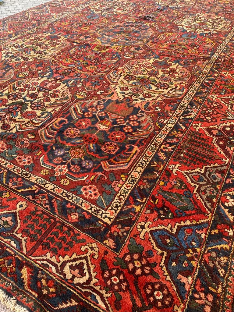 Bobyrug’s Nice Antique Distressed Large Bakhtiar Rug For Sale 3