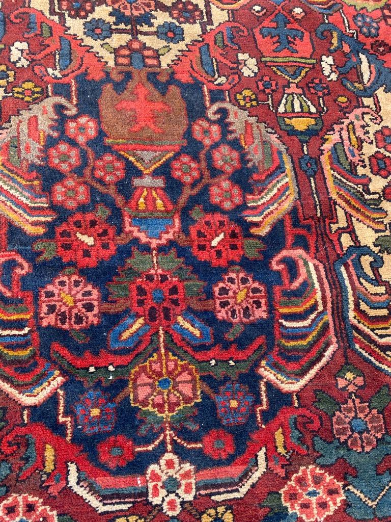 Bobyrug’s Nice Antique Distressed Large Bakhtiar Rug For Sale 11